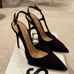 HOLIDAY SALE-Schutz Boris Black Sling Back Heels